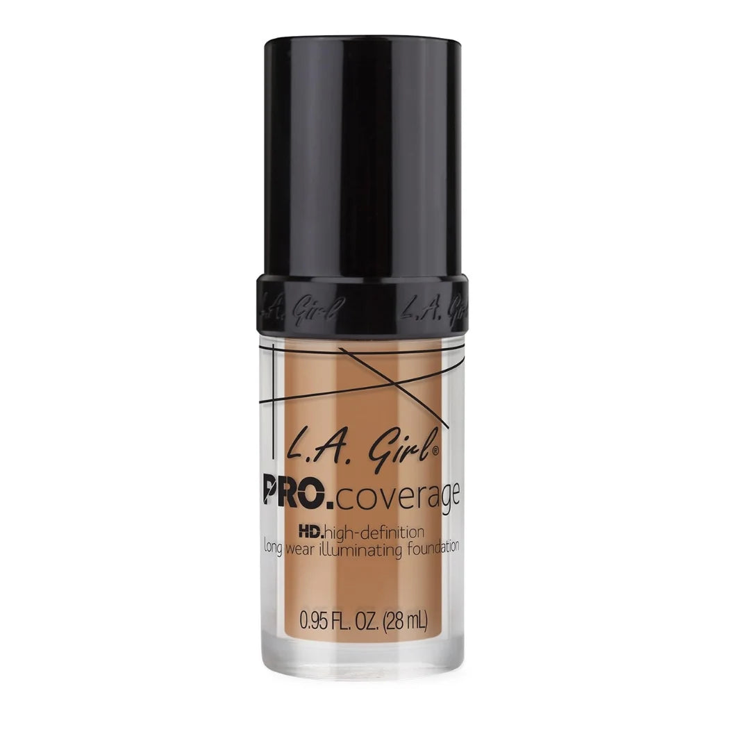 L.A. Girl PRO Coverage Illuminating Foundation – Dewy Finish Liquid Makeup for Glowing Skin, Long-Lasting & Hydrating Base for Dry to Normal Indian Skin, 28ml (White)