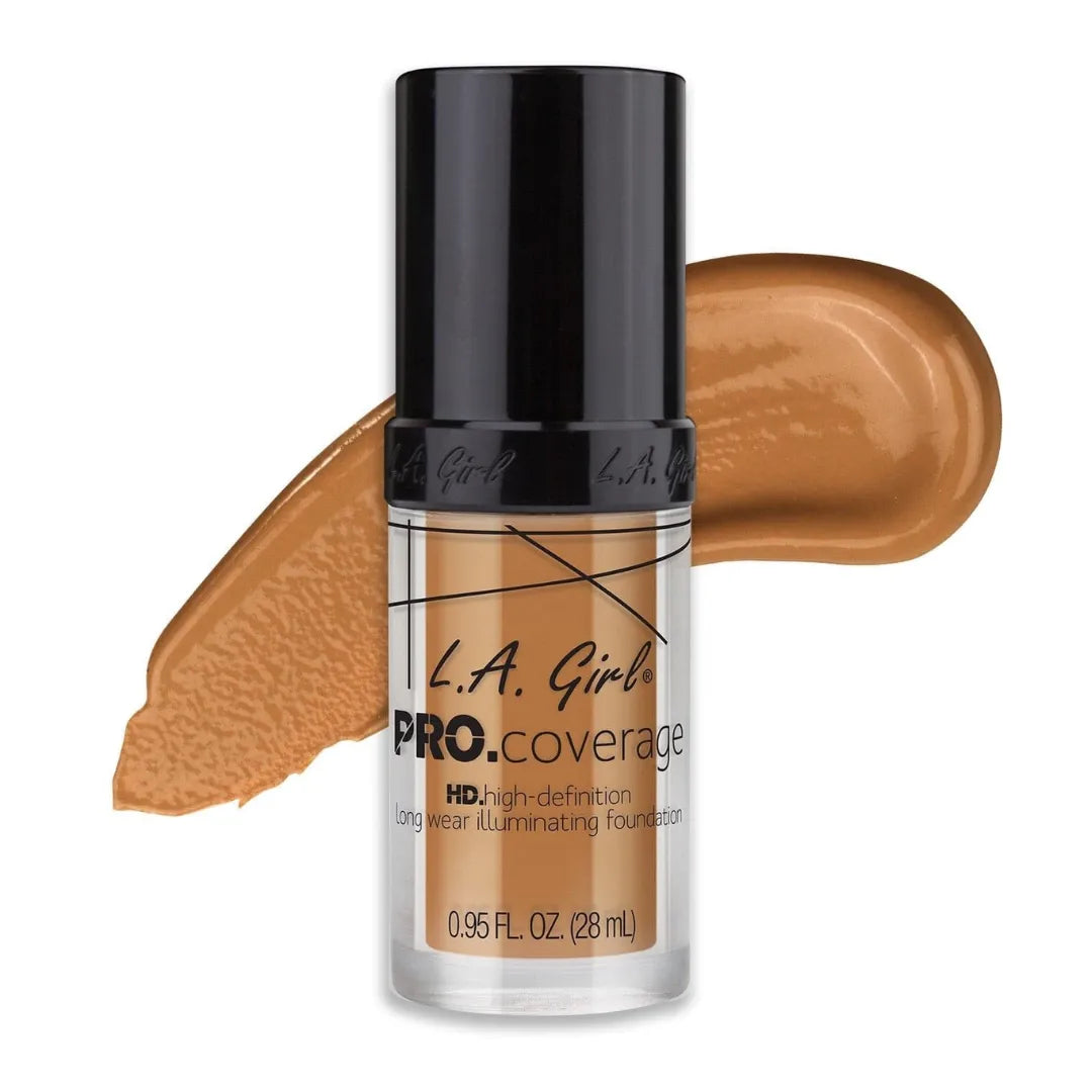 L.A. Girl PRO Coverage Illuminating Foundation – Dewy Finish Liquid Makeup for Glowing Skin, Long-Lasting & Hydrating Base for Dry to Normal Indian Skin, 28ml (White)