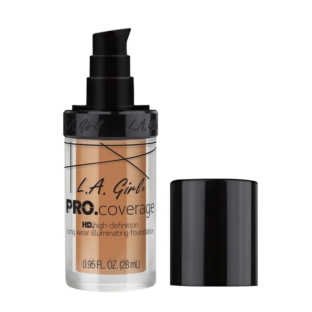 L.A. Girl PRO Coverage Illuminating Foundation – Dewy Finish Liquid Makeup for Glowing Skin, Long-Lasting & Hydrating Base for Dry to Normal Indian Skin, 28ml (White)