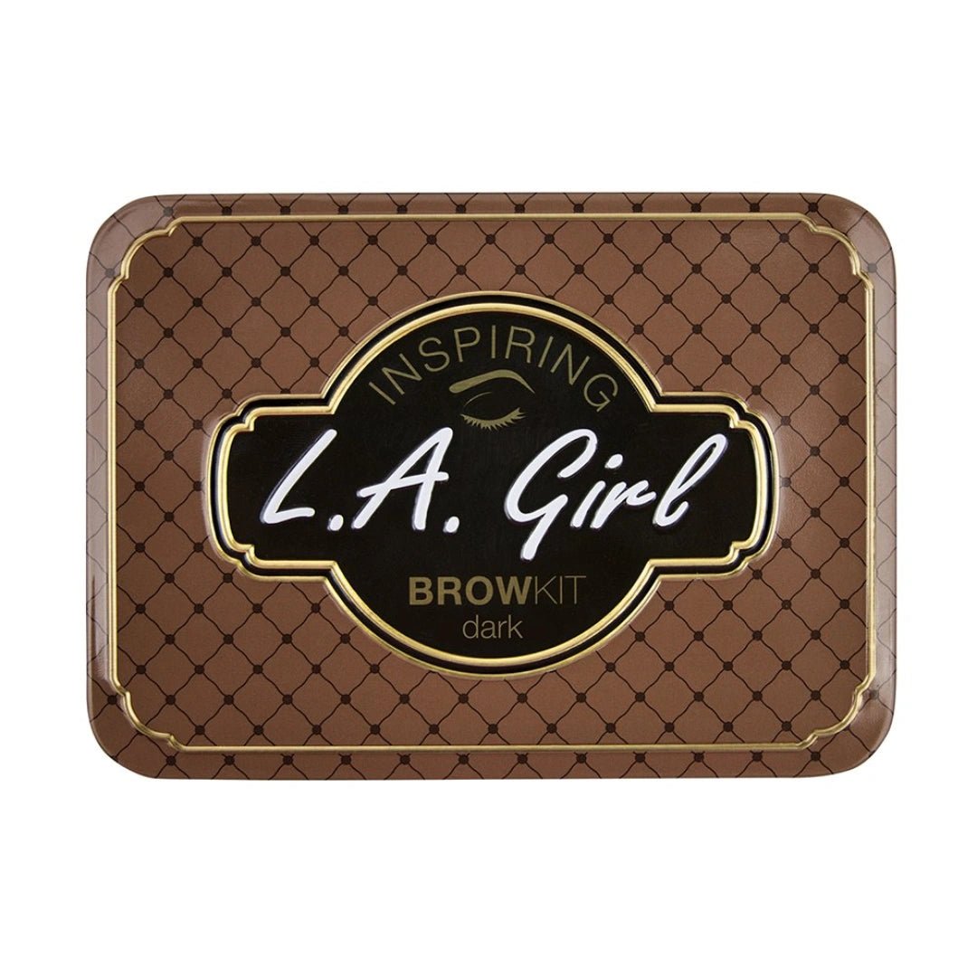 L.A.Girl Spiring Eyebrow Kit Dark and Defined | Browkit to Shape, Define and Fill the Eyebrows, Kit with 1 Brow Wax, 3 Fixing Powders, 1 Brush and 1 Tweezers, Vegan Product, Paraben & Cruelty - 6.5g - Deals999