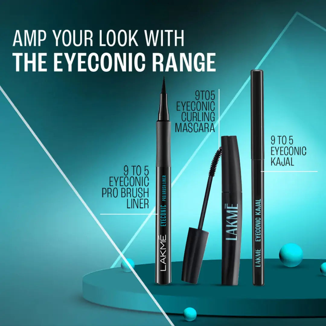 Lakme 9 to 5 Eyeconic Curling Black Waterproof Mascara (9ml)
