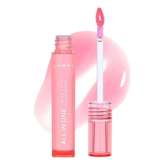 Lamel All In One Lip Tinted Plumping OilLip Oil Tint for Pigmented Lips | Hydrating, Plumping & Glossy Lip Tint | Non - Sticky Lip Oil with Long - Lasting Tint | 3ml - Deals999
