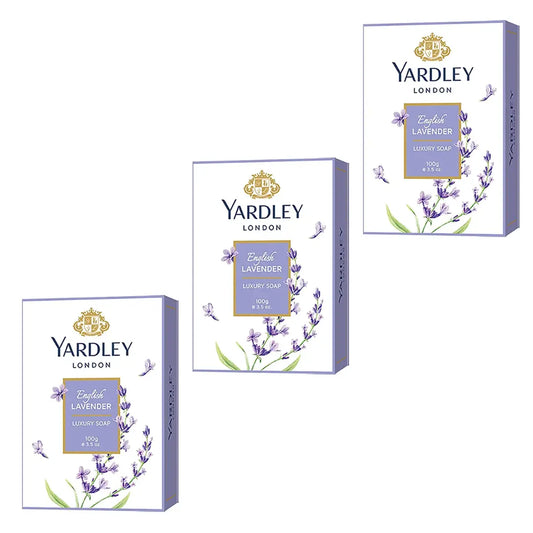 Yardley London English Lavender Luxury Soap| Daily Bathing Soap For Women100g Each (Pack of 3)