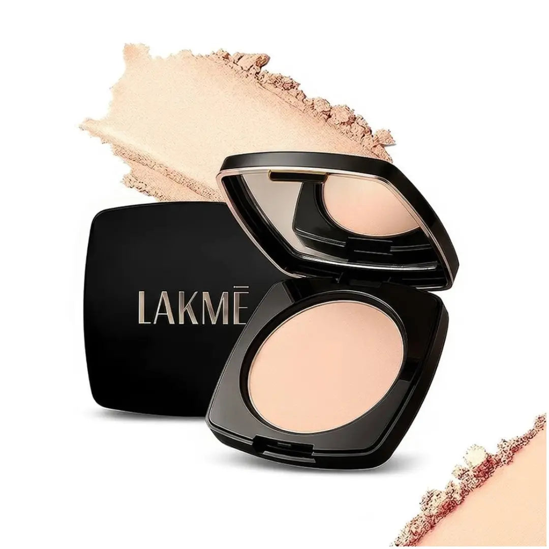 Lakme Forever Matte Compact, Smooth Finish, Lightweight Compact Powder That Lasts for 12 HrsFor A Natural Even Toned Look, Coral, 9g