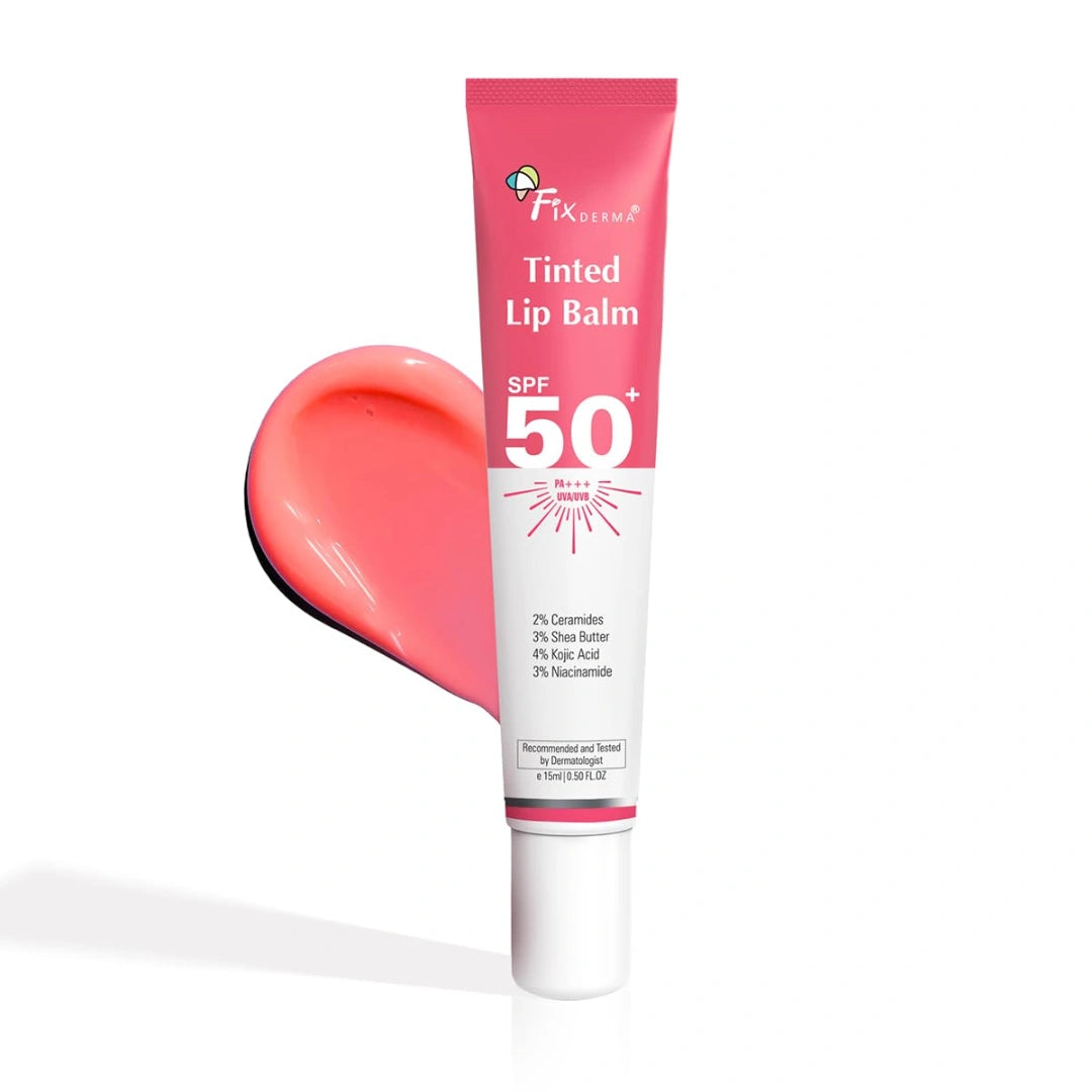 Fixderma tinted lip Balm spf50,For Women & Men - 15ml