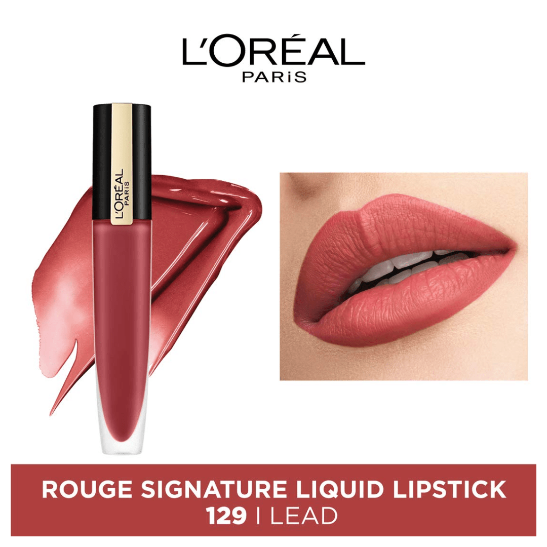 L'Oréal Paris Lipstick, Liquid Format with Matte Finish, Oil - In - Water Formula, Breathable and Lightweight Feel, Non - Flaking, Colour: 116 I Explore, 7ml - Deals999