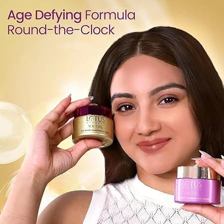Lotus Herbals YouthRx Power Regimen Pack with Anti - Ageing Day Cream and Night Cream | Reduces Fine Lines, Wrinkles | Boosts Glow, Ginger and Ginseng | For Oily, Dry, Combination Skin | 100g - Deals999
