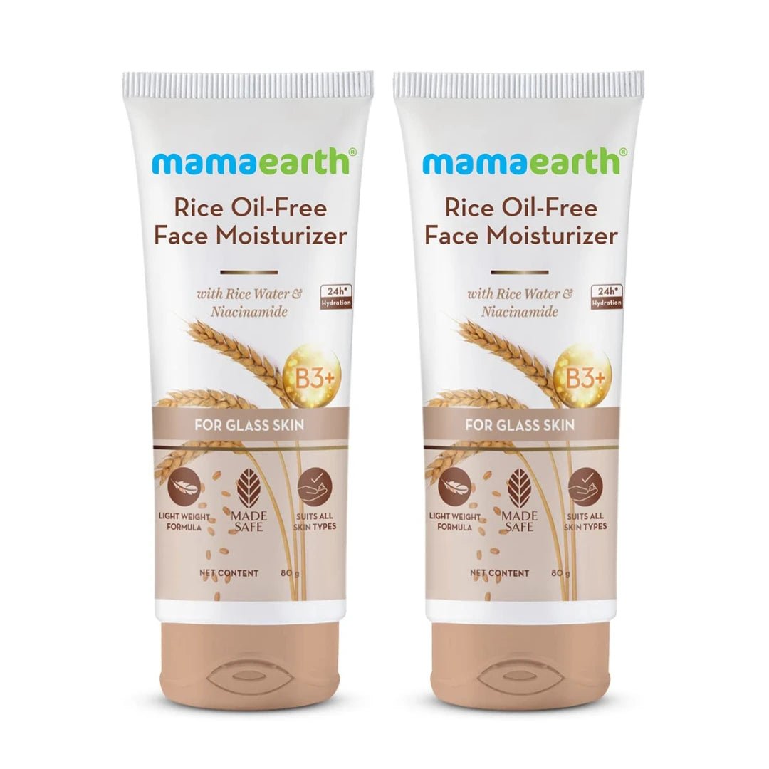 Mamaearth Rice Oil - Free Face Moisturizer for Oily Skin - 80g (Pack of 2) - Deals999