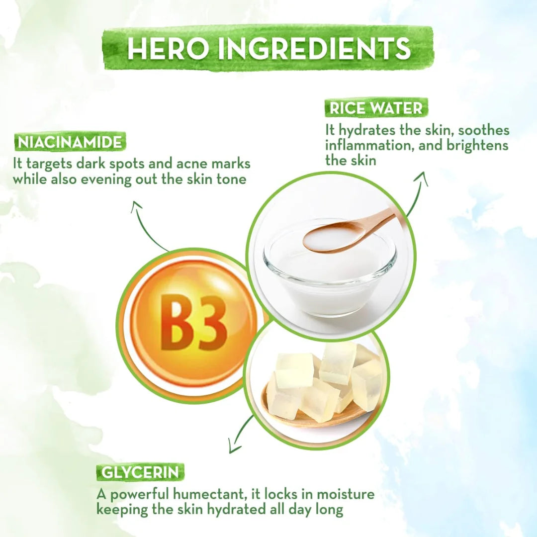Mamaearth Rice Day Cream for daily use, With Rice Water & Niacinamide for Glass Skin – 50 g