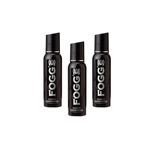 Fogg Marco Perfume Body Spray, Long Lasting No Gas Deodorant for Men, 120ml (Pack of 3)