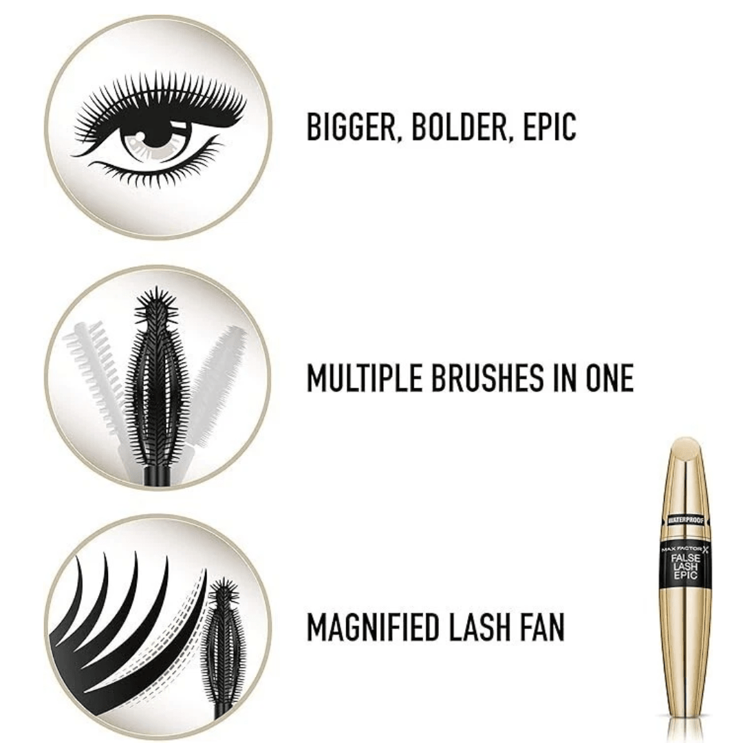 Max Factor Mascara False Lash Epic Black - 13.1ml - Deals999