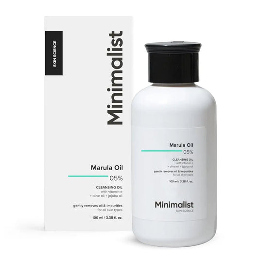 Minimalist Face Cleansing Oil with 05% Marula| Deep Cleanser for Makeup & Sunscreen Removal | Enriched with Vitamin E, Supports Skin Barrier & Hydration | Cleans Without Drying, Nourishes & Softens Skin | Suitable for All Skin Types | Men & Women | 100ml - Deals999