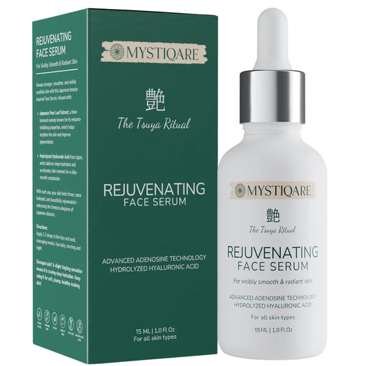 MYSTIQUE Rejuvenating Face Serum | Japanese Beauty Formula with Niacinamide & Hyaluronic Acid | Radiant, Smooth & Glowing Skin | 10ml