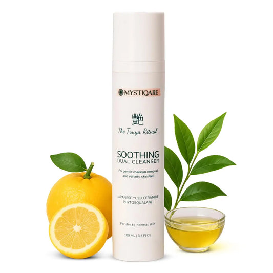 Mystiqare Soothing Oil-to-Foam Cleansing Oil & Face Wash for Sensitive, Acne-Prone Skin | Removes Sunscreen & Waterproof Makeup | Fragrance-Free,..