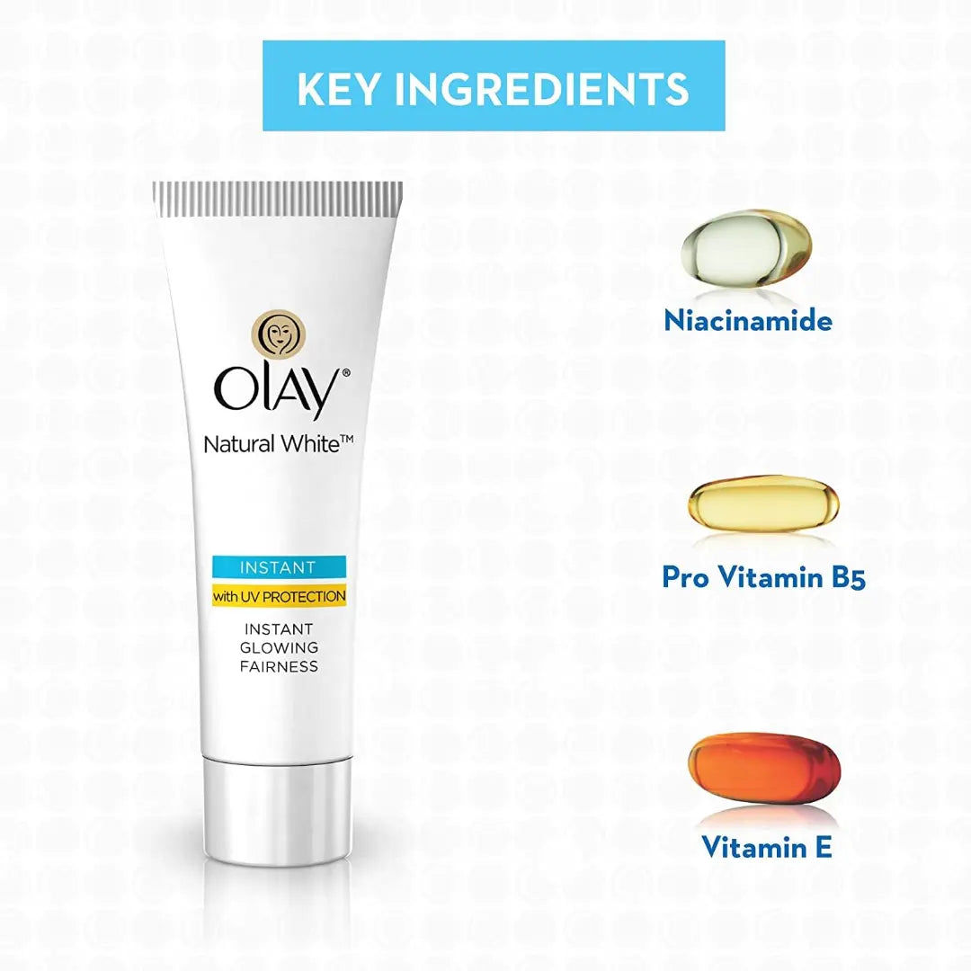 Olay Natural Aura - Vitamin B3, Pro B5, E, With UV Protection, 20 g pack of 2