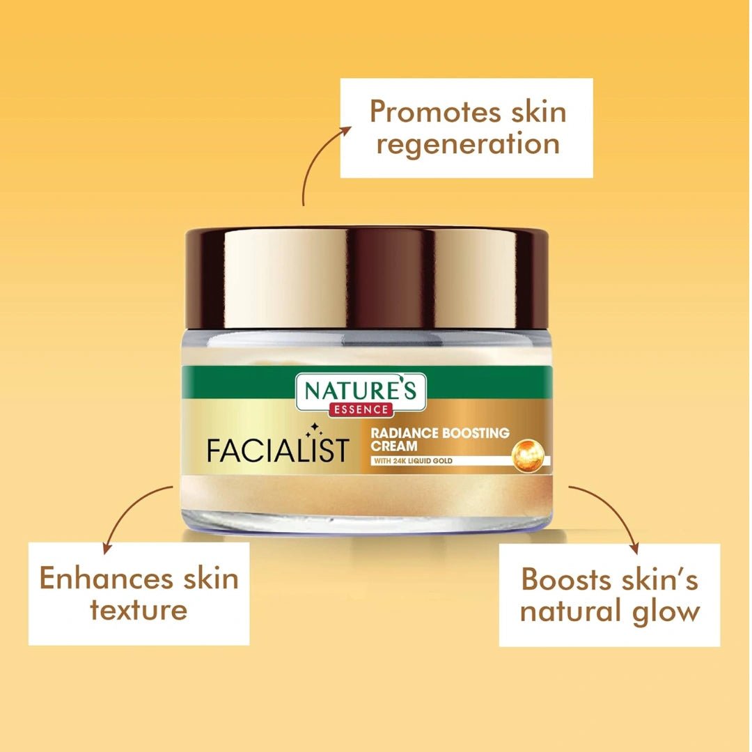 NATURES ESSENCE Face Cream For Daily Use|Radiance Boosting Face Cream For Women|Brightening Cream With 24K Liquid Gold|45Gm - Deals999