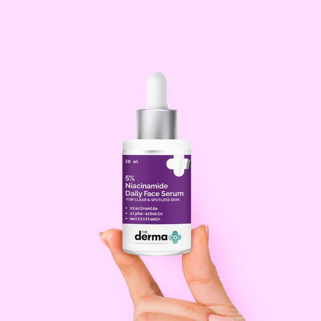 The Derma Co 5% Niacinamide Daily Face Serum with Alpha Arbutin & Multivitamin - 30ml