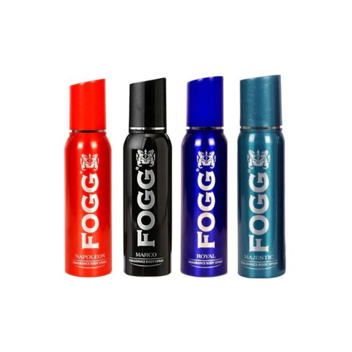 Fogg Napolean, Marco, Royal, Majestic Body Spray For Men combo Pack of 4