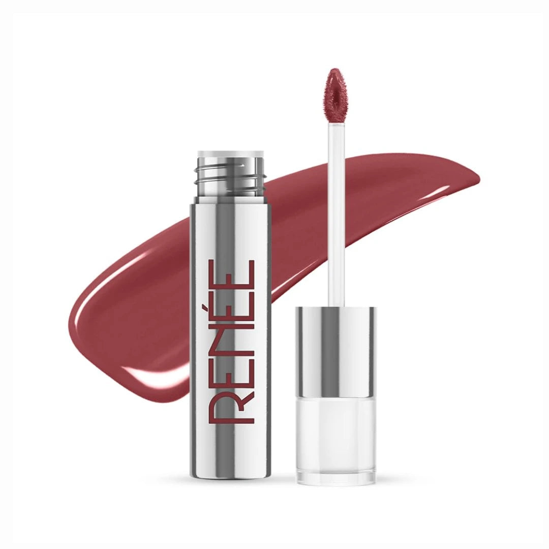 RENEE Gloss Stay Transfer-Proof Liquid Lip Color - Francesca 3.5ml, Rich Intense Payoff High Pigment Super Glossy Finish, Waterproof, Smudge-proof, Lasts Up To 12 Hours, Enriched with Vitamin E & C