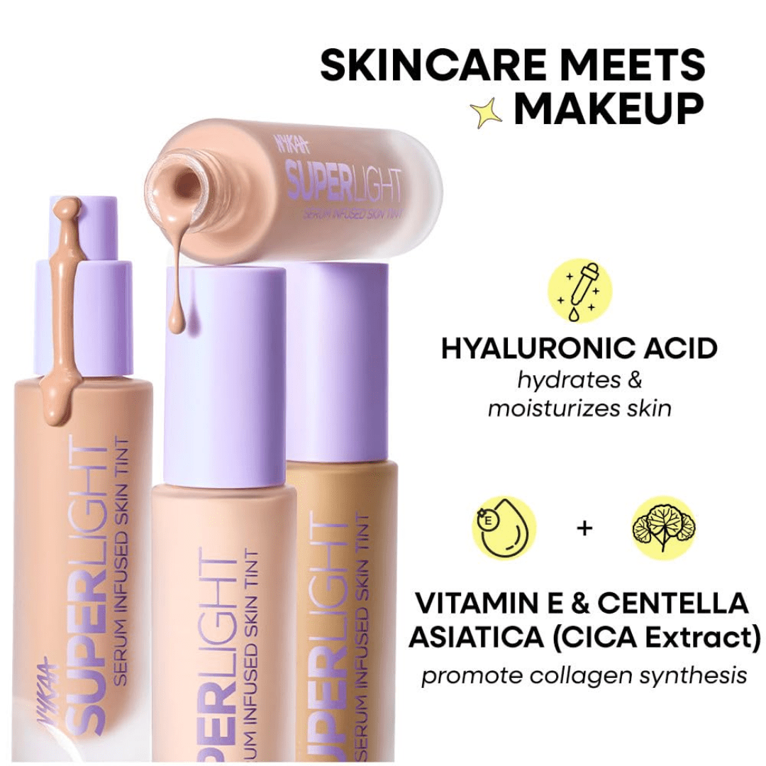 Nykaa Superlight Serum Matte Filter Finish Skin Tint Foundation - 305Y (30ml) - Deals999