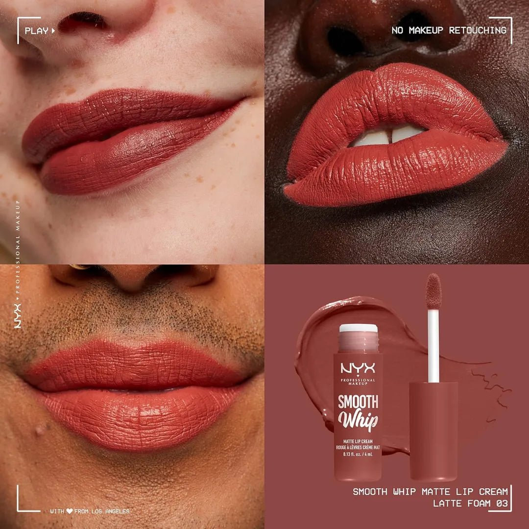 NYX PROFESSIONAL MAKEUP Smooth Whip Matte Lip Cream, Long Lasting, Moisturizing, Vegan Liquid Lipstick - Latte Foam (Pinky Mauve) - Deals999