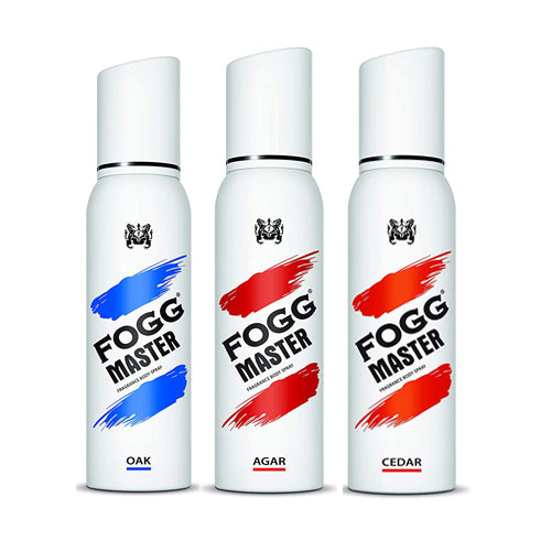 Fogg Master 120ml ( OAK, AGAR, CEDAR) (Pack of 3)