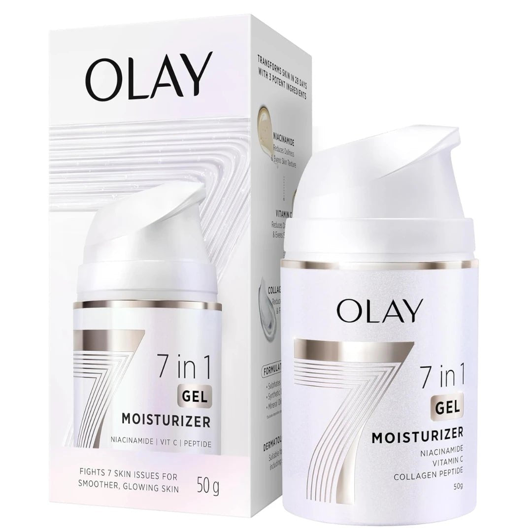 Olay 7in1 Ultra - light Gel Moisturizer | Niacinamide, Vitamin C, Collagen Peptides (50g) - Deals999