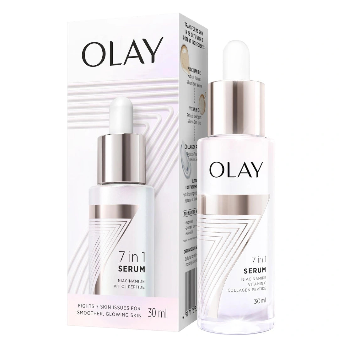 Olay 7in1 Ultra-light Face Serum | Niacinamide, Vitamin C, Collagen Peptides (30ml)