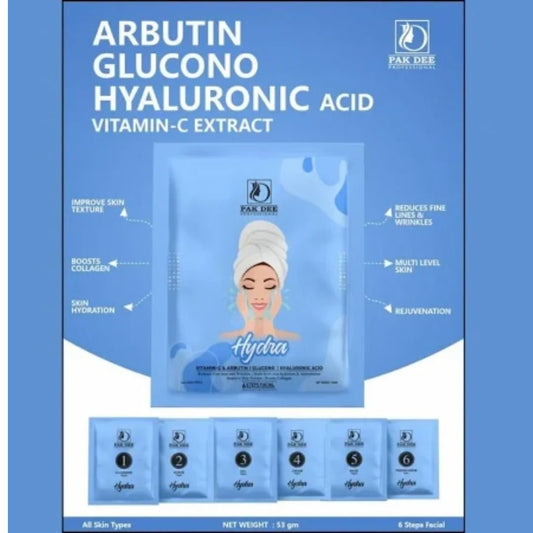 Pak Dee Professional Pak Dee Hydra & Bridal Glow Facial Kit - Vitamin C & Antioxidant 6 Step Skincar - Deals999