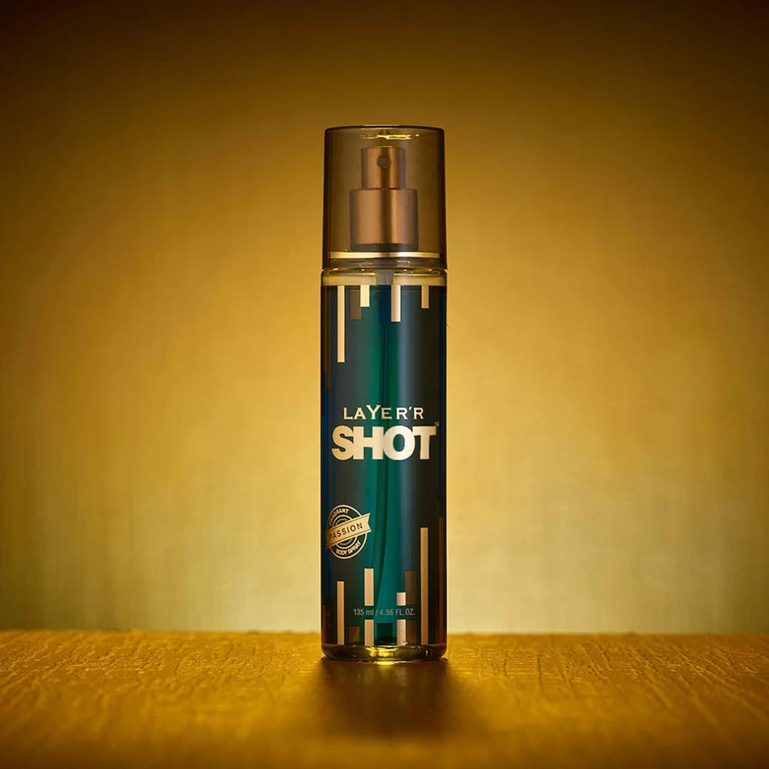 Layer'r Shot Gold Passion Deodorant Body Spray For Men (135ml)