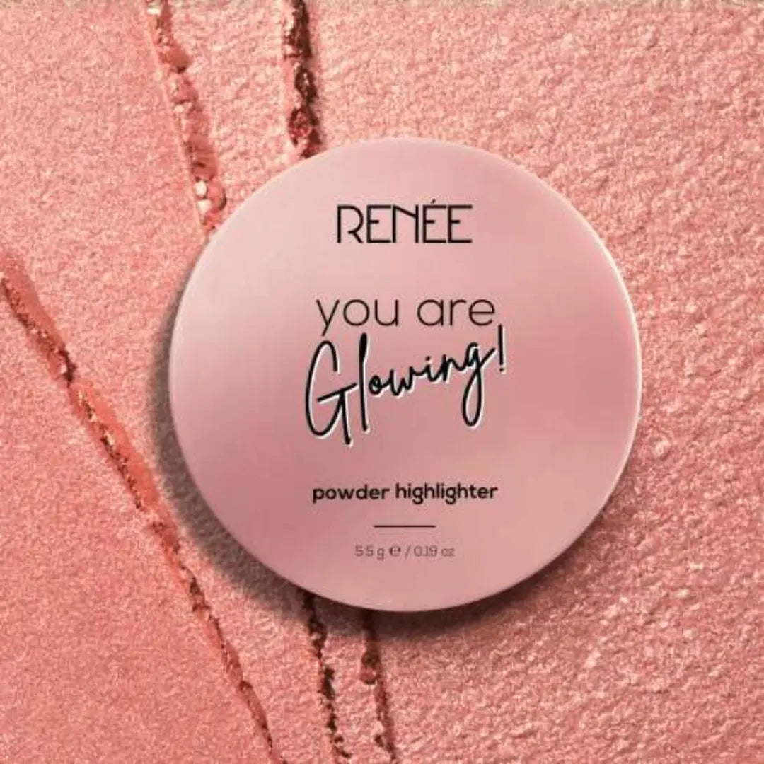 Renee You Are Glowing Powder Highlighter | Size: 5.5 gm | Shades: Rose Gold By RENEE