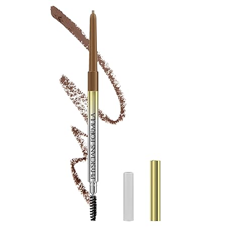 Physicians Formula Eyebrow Retractable Slim Definer Brow Pencil, Taupe Brown, Dual-Sided Brow Brush, Fine Tip, Shapes, Defines, Fills Brow Makeup | Dermatologist Tested, Clinicially Tested - Deals999