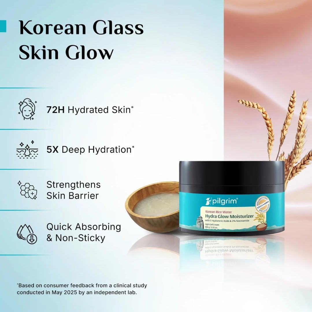 Pilgrim Korean Rice Water Hydra Glow Moisturizer 100Gm - Deals999