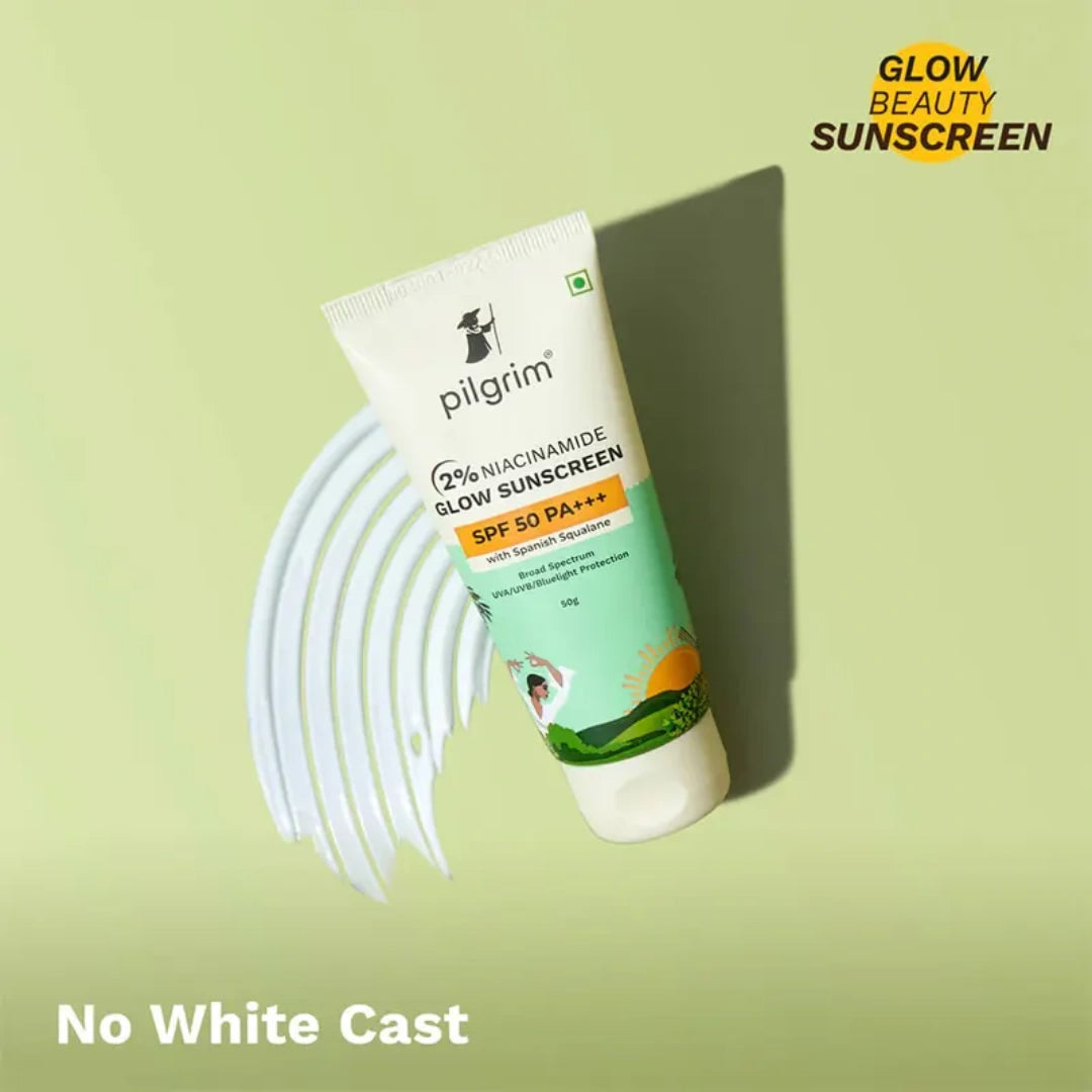 Pilgrim Niacinamide Glow Sunscreen Spf 50 Woth Spanish Squalane 50G
