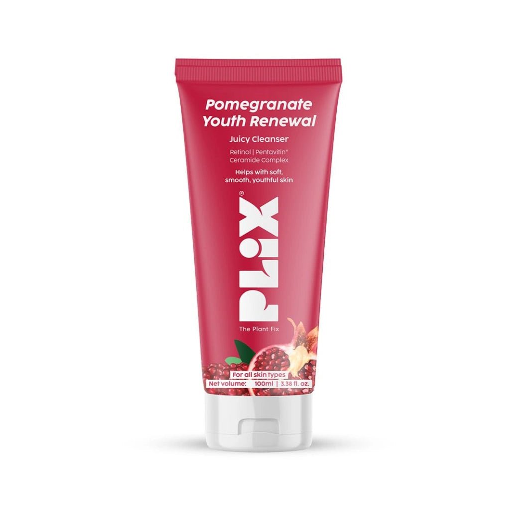 PLIX- THE PLANT FIX Pomegranate Youth Renewal Juicy Face Wash Cleanser | Youthful Glow | Hydration | Smooth & Soft Texture | Retinol GS 50 | Pentavitin | Safe for Daily Use | For Men & Women - Deals999