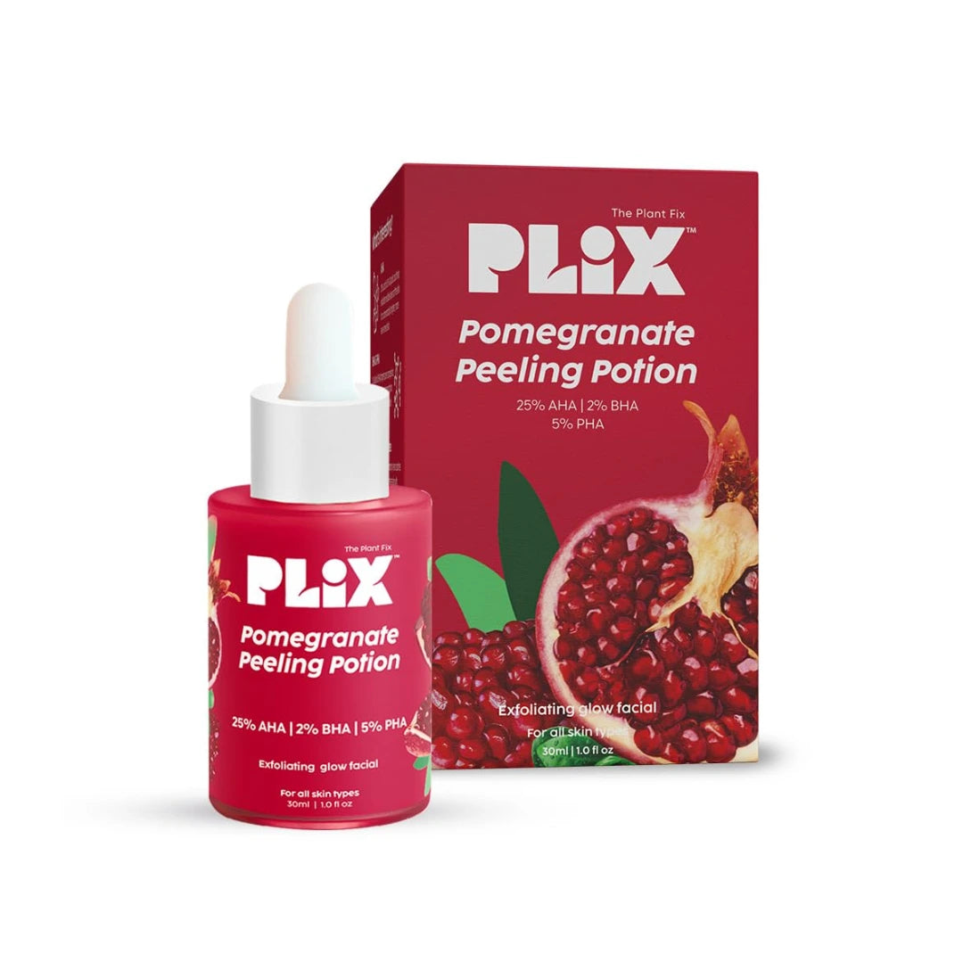 PLIX - THE PLANT FIX 25% AHA+ 2% BHA + 5% PHA Pomegranate Peeling Potion For Glowing & Even Toned Skin 30 ml