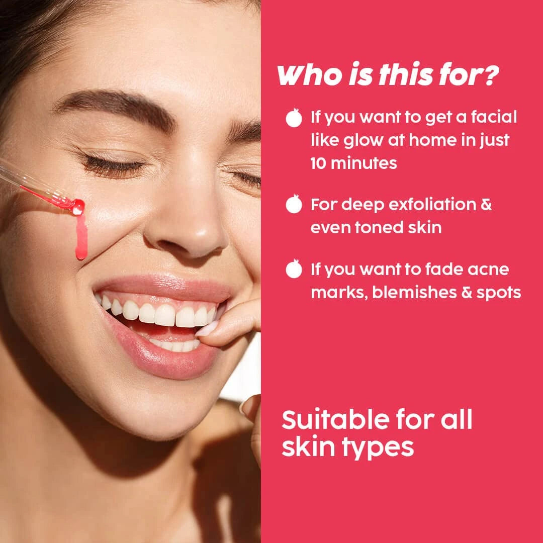 PLIX - THE PLANT FIX 25% AHA+ 2% BHA + 5% PHA Pomegranate Peeling Potion For Glowing & Even Toned Skin 30 ml