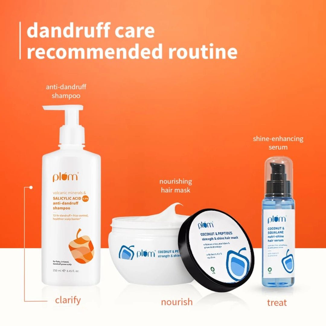 Plum Anti - Dandruff Shampoo With Volcanic Minerals & 0.5% Salicylic Acid|72 - Hr Dandruff & Frizz Control|250Ml - Deals999