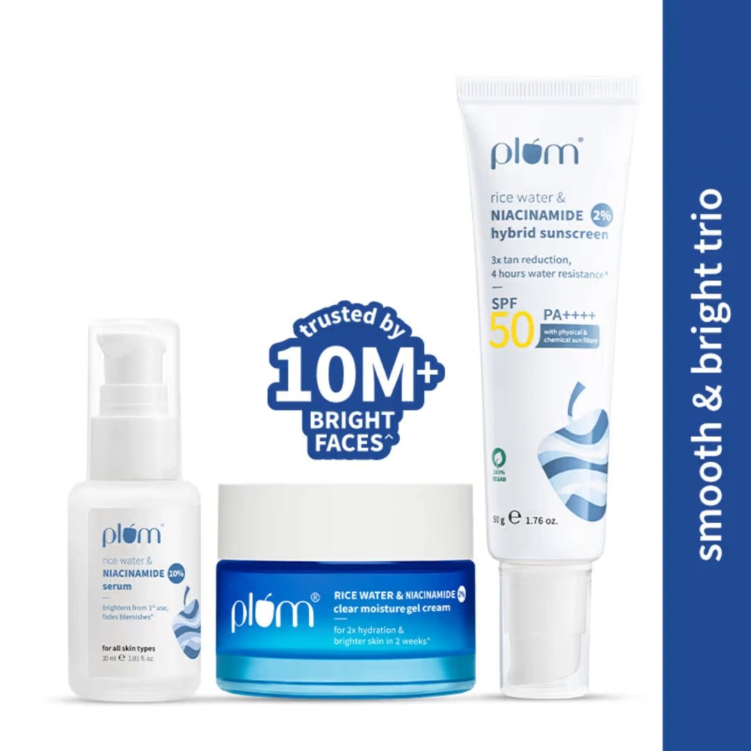 Plum Niacinamide Serum, Moisturizer & Sunscreen Kit For Bright, Blemish - Free, Hydrated Skin (3 pcs) - Deals999