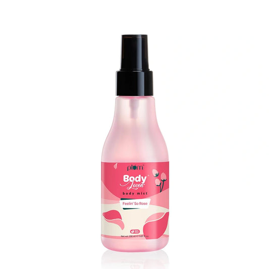 Plum BodyLovin' Feelin' So Rose Body Mist | Long Lasting Floral Fragrance For Women With Fresh Floral, Rose & Musk | High On Fun | Travel-Friendly Perfume Body Spray 150 ml