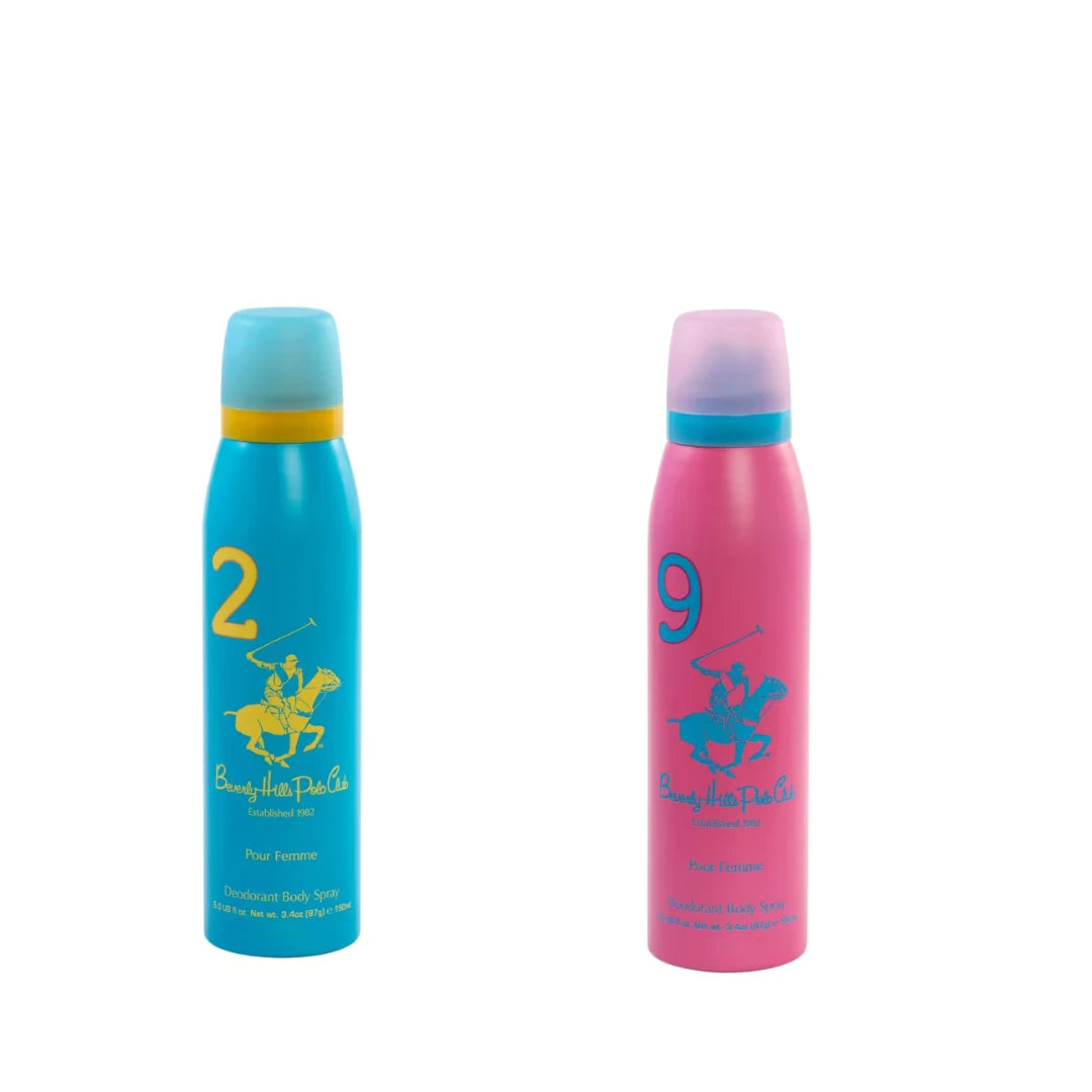 Beverly Hills Polo Club No.2 and No.9 deodorant for women 150ml