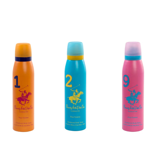 Beverly Hills Polo Club No.1, No2 and No.9 combo deodorant for women 150ml