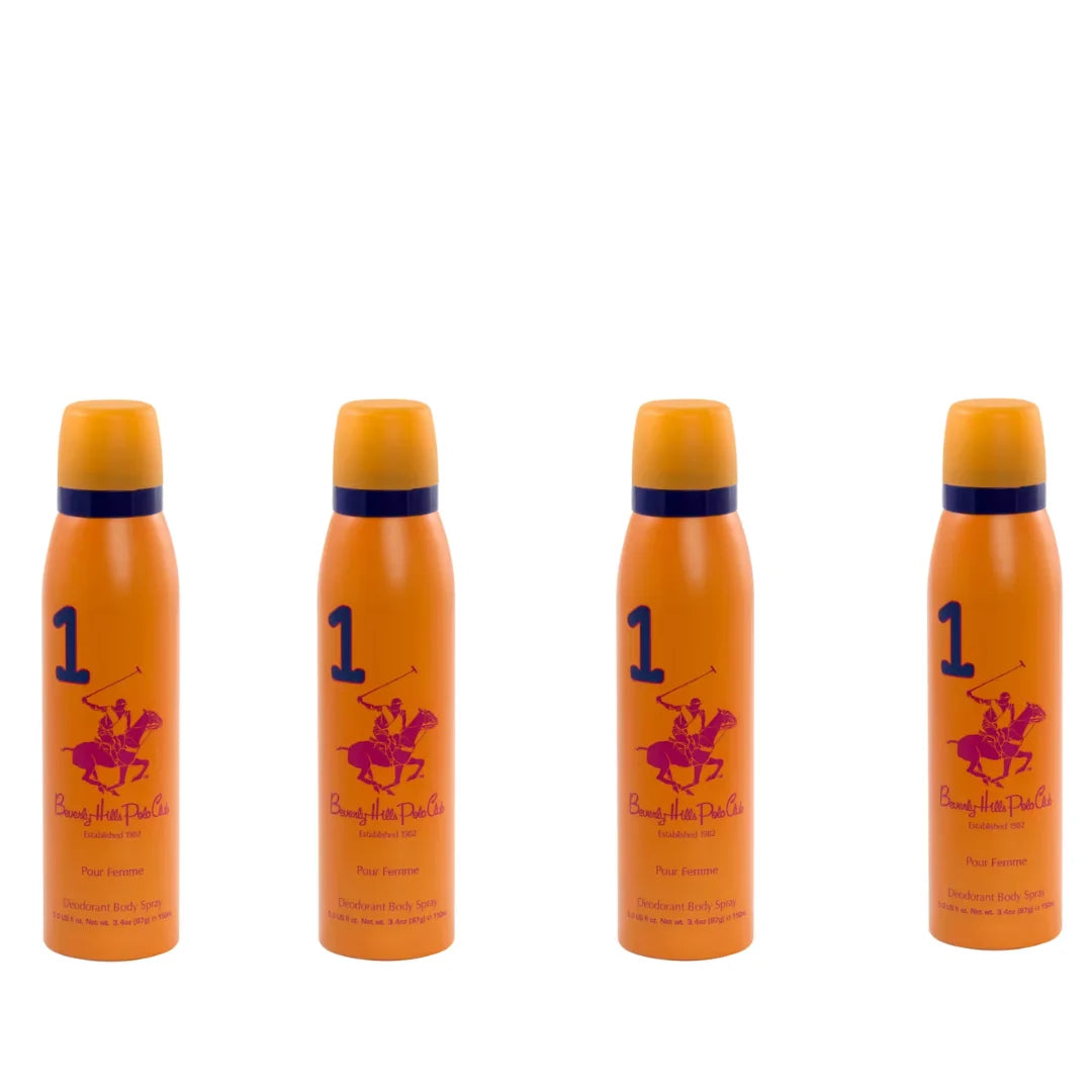 Beverly Hills Polo Club No.2 deodorant for women 150ml (pack of 4)