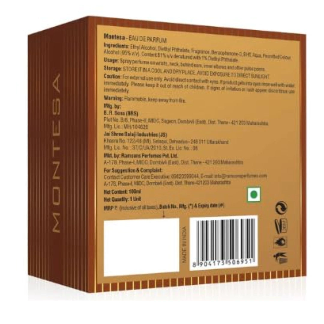 Ramsons Montesa Eau de Parfum | 100 ml | (For Men & Women)