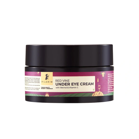 Pilgrim Red Vine, Retinol & Vitamin C Under Eye Cream for dark circles for women & men (30g)