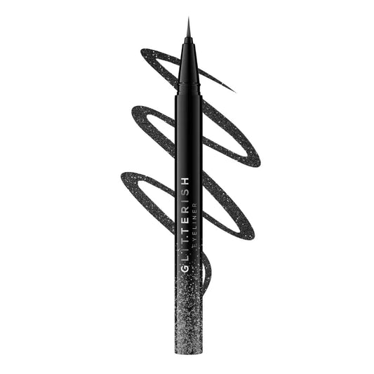 RENEE Glitterish Eyeliner - Black, Metallic Pay - Off, Multi - Dimensional Shine | Waterproof, Smudge - Resistant, Shimmery Finish | Precise Application Brush, Quick Drying | Long - Lasting, 0.6Ml - Deals999