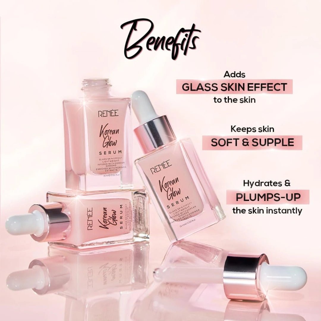 RENEE Korean Glow Serum 15ml, Lightweight, Non Greasy, Hydrates, Plump - up the Skin With Glassy - dewy Shine & Maintain Its Youthful Glow - Deals999