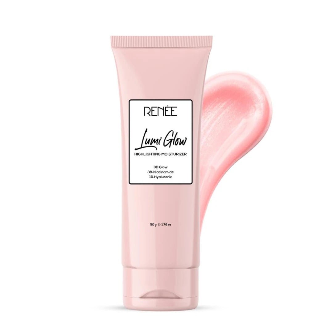 RENEE Lumi Glow Highlighting Moisturizer | Enriched with 3% Niacinamide & 1% Hyaluronic Acid | Prevents Photoaging & UV Damage | Reduces Pigmentation, Fine Lines & Wrinkles | Non - Sticky | Glowing Skin | 50g - Deals999