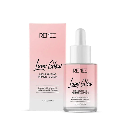 RENEE Lumi Glow Highlighting Primer + Serum | Hydrates, Promotes Even Skin Texture | Gives Luminous, 3D Glow | With Hyaluronic Acid, Peptides & Vitamin E | Base For Face Makeup | 30ml - Deals999