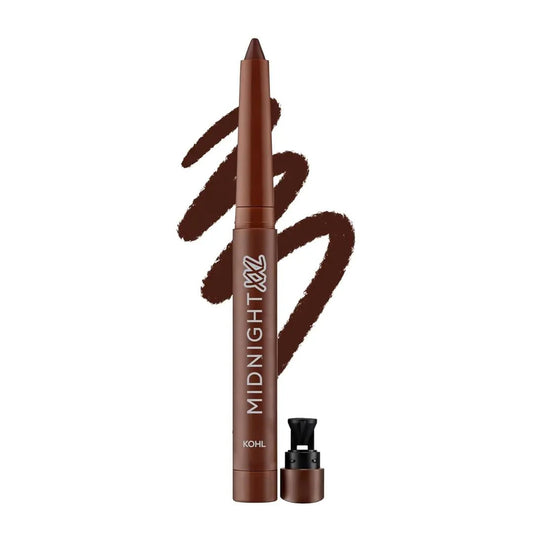 RENEE Midnight XXL Kajal | Brown Kohl Pencil with Built - in Sharpener | Waterproof, Smudge - proof, 24Hr Long - Lasting | Ultra - Rich Pigment, Smooth Glide | 1.5g - Deals999